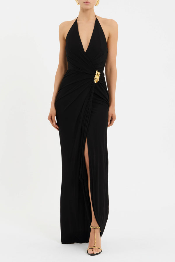 Rebecca Vallance Zaley Halter Maxi Dress