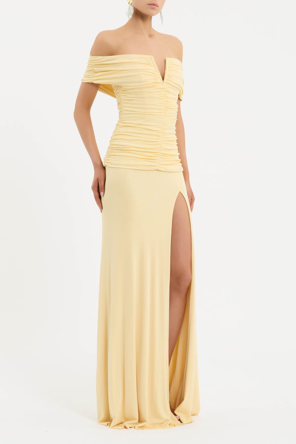 Rebecca Vallance Zaley Off The Shoulder Maxi Dress