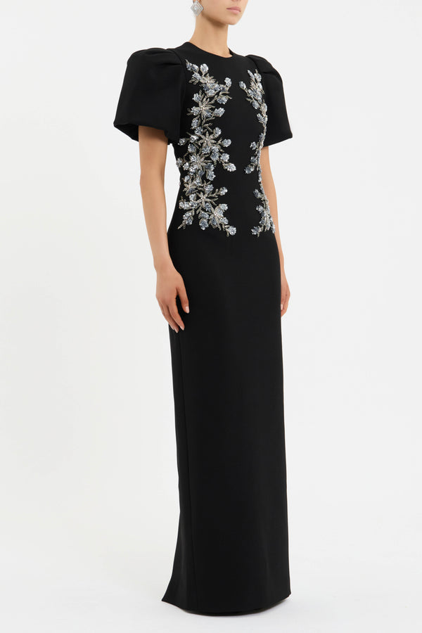 Rebecca Vallance Zephyr Puff Sleeve Gown