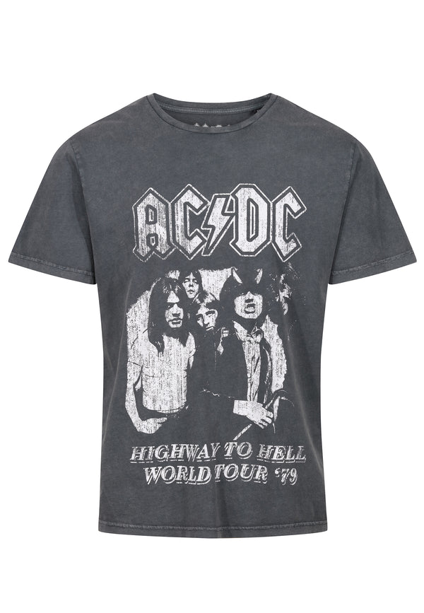 Recovered Clothing ACDC Highway To Hell World Tour Washed Black T-Shirt