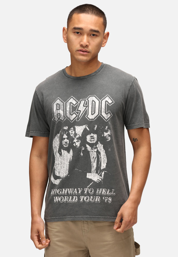 recovered clothing ACDC Highway to Hell World Tour Washed Black T-Shirt recovered clothing ACDC Highway to Hell World Tour Washed Black T-Shirt