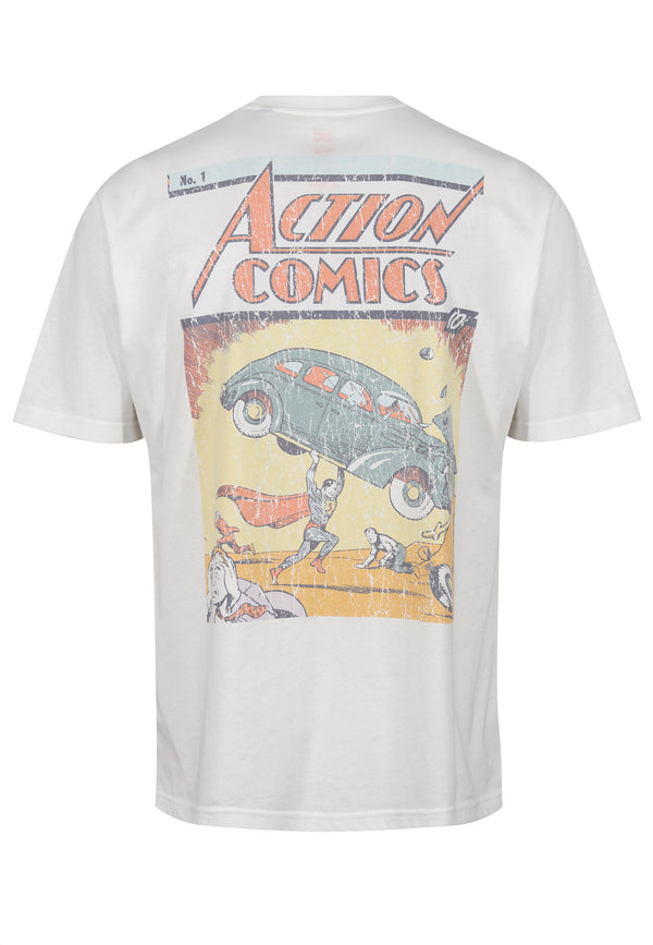 Recovered Clothing Action Comics Relaxed Ecru T-Shirt