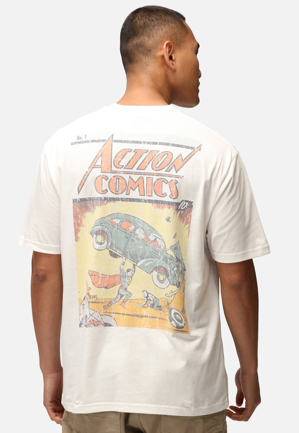 recovered clothing Action Comics Relaxed Ecru T-Shirt