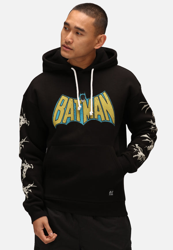 recovered clothing Batman Classic Logo Black Hooded Sweatshirt