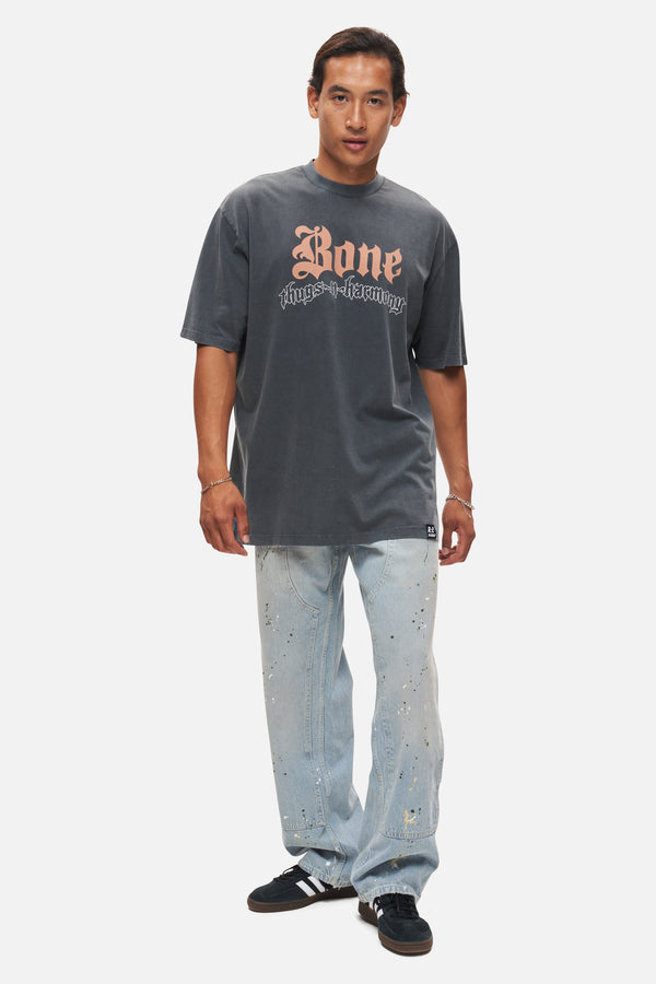 Recovered Clothing Bone Thugs-n-Harmony Washed Black Relaxed T-Shirt By Recovered