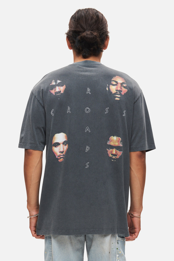 Recovered Clothing Bone Thugs-n-Harmony Washed Black Relaxed T-Shirt By Recovered