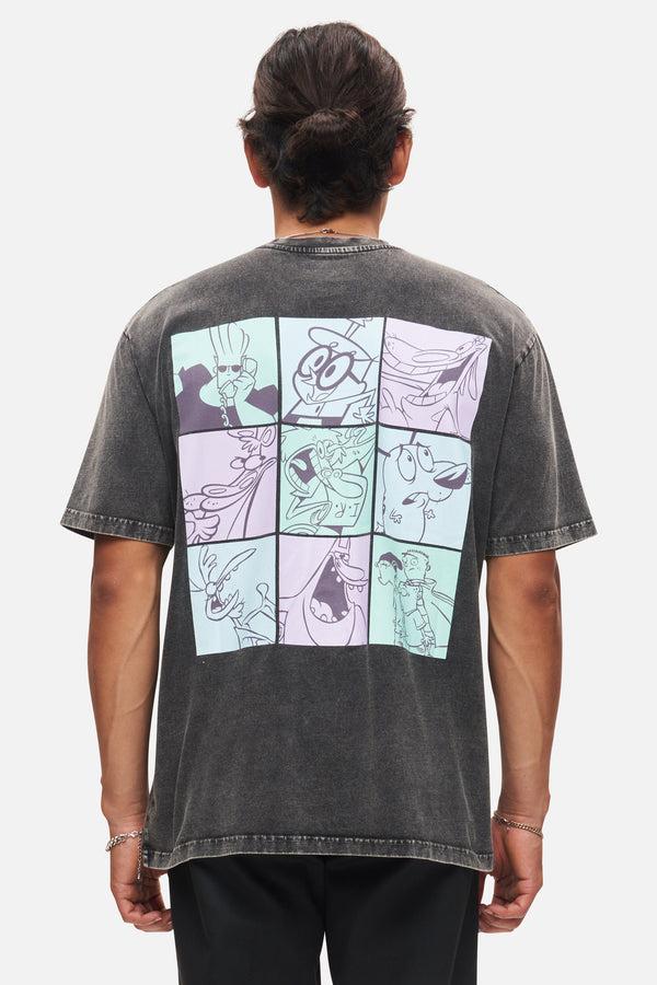 recovered Clothing Cartoon Network Washed Black Relaxed T-shirt By Recovered