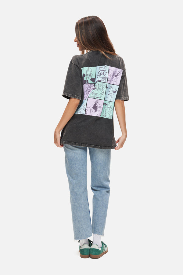 recovered Clothing Cartoon Network Washed Black Relaxed T-shirt By Recovered
