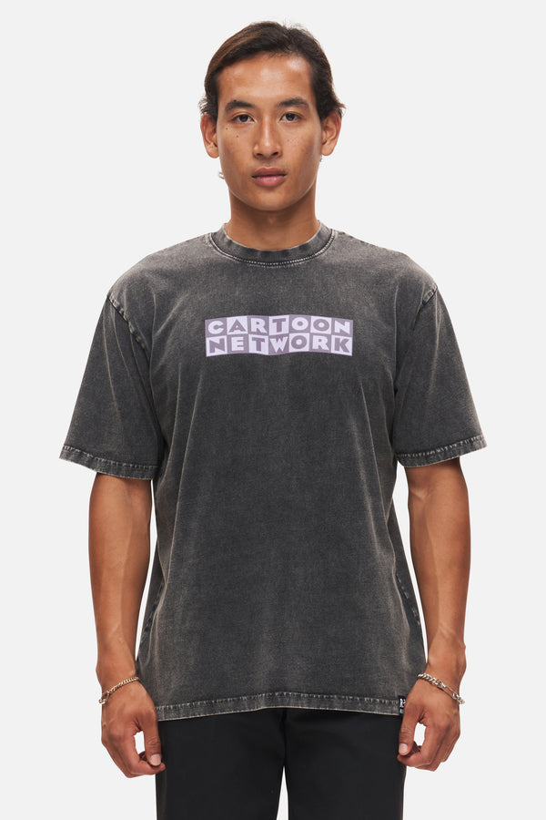 recovered clothing Cartoon Network Washed Black Relaxed T-shirt by Recovered