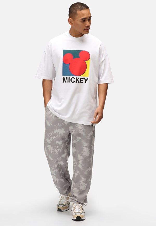 Recovered Clothing Disney Classic Mickey Logo White Oversized T-Shirt