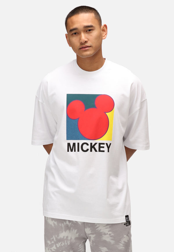 recovered clothing Disney Classic Mickey Logo White Oversized T-Shirt recovered clothing Disney Classic Mickey Logo White Oversized T-Shirt