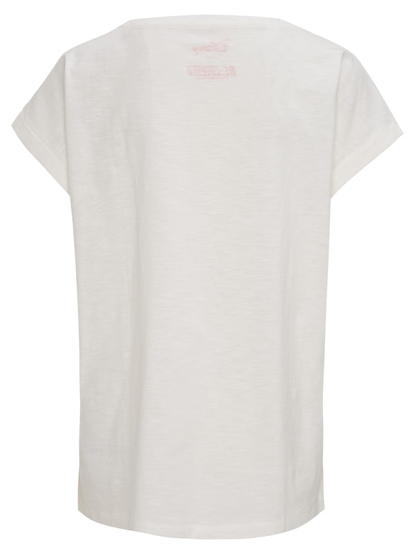 Recovered Clothing Disney Mickey Mouse Faded Vintage Poster Ecru Womens Boyfriend T-Shirt