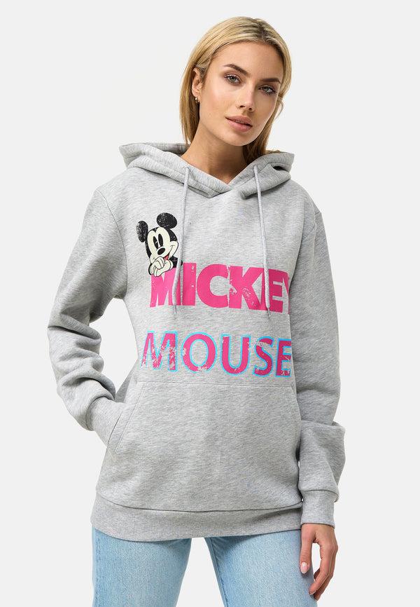 Recovered Clothing Disney Mickey Mouse Grey Womens Hooded Sweatshirt