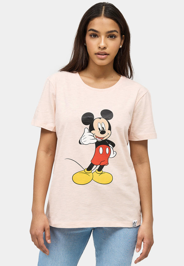 recovered clothing Disney Mickey Mouse Phone Pink Womens Fitted T-Shirt recovered clothing Disney Mickey Mouse Phone Pink Womens Fitted T-Shirt