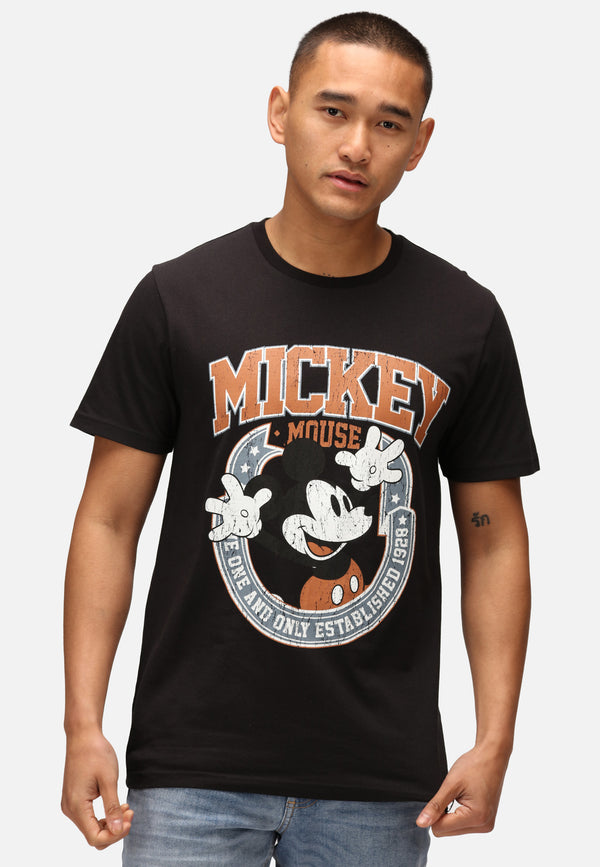 recovered clothing Disney Mickey Mouse The One And Only Black T-Shirt recovered clothing Disney Mickey Mouse The One And Only Black T-Shirt