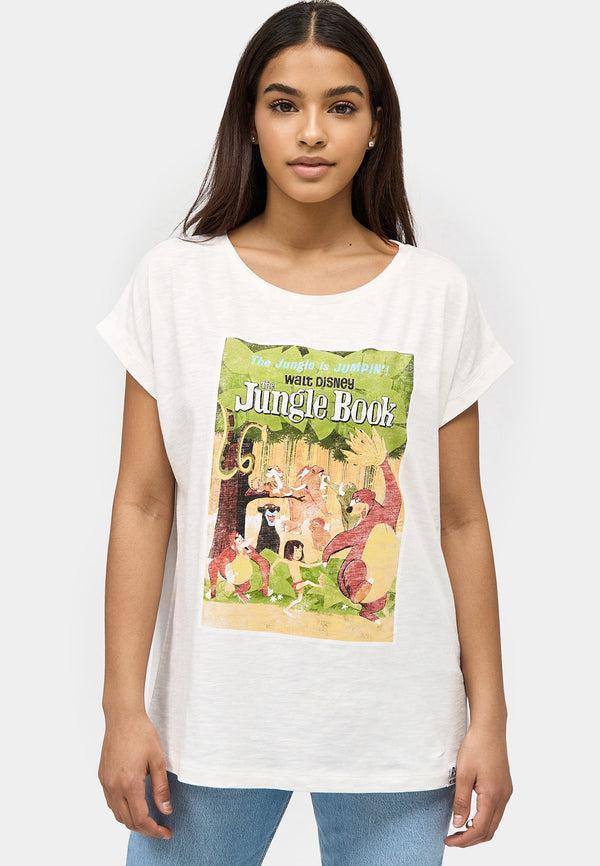 recovered clothing Disney The Jungle Book Vintage Poster Ecru Womens Boyfriend T-Shirt