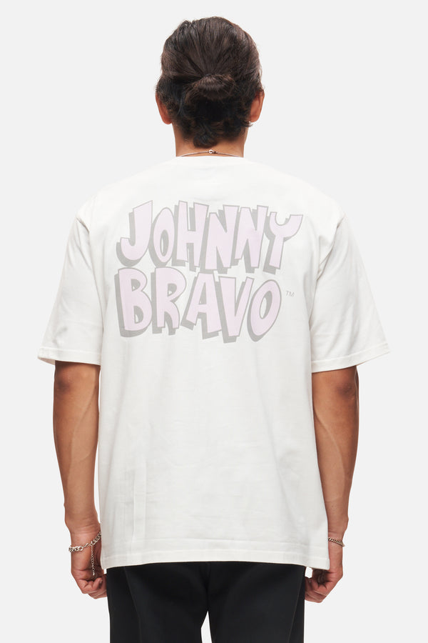 Recovered Clothing Johnny Bravo Ecru Relaxed T-shirt By Recovered