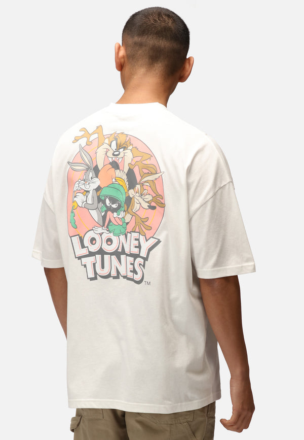 Recovered Clothing Looney Tunes Character Central Ecru Oversized T-Shirt