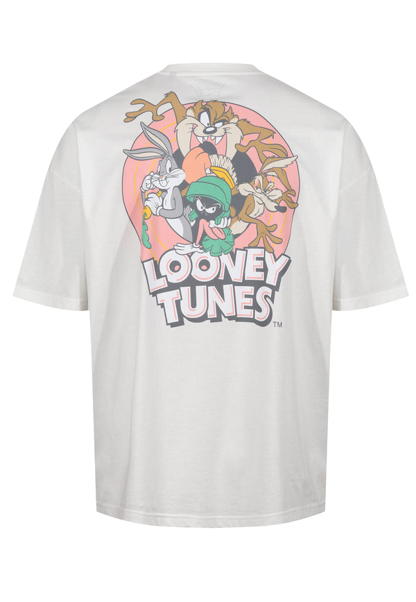 Recovered Clothing Looney Tunes Character Central Ecru Oversized T-Shirt