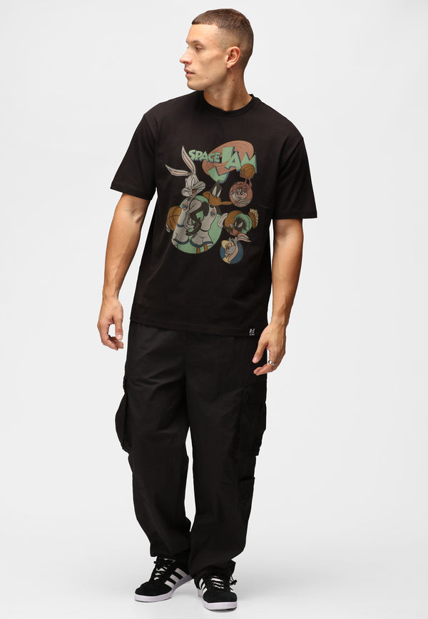 Recovered Clothing Looney Tunes Space Jam Relaxed Black T-Shirt