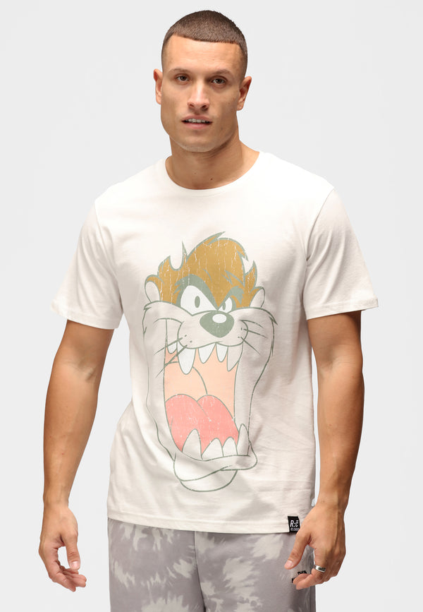 recovered clothing Looney Tunes Tasmanian Devil Ecru T-Shirt