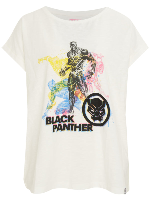 Recovered Clothing Marvel Multi Coloured Black Panther Womens Boyfriend T-Shirt Shirt