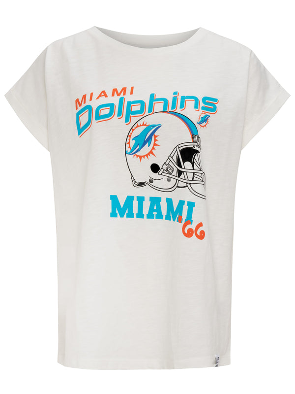 Recovered Clothing NFL 66 Miami Dolphins Ecru Womens T-Shirt