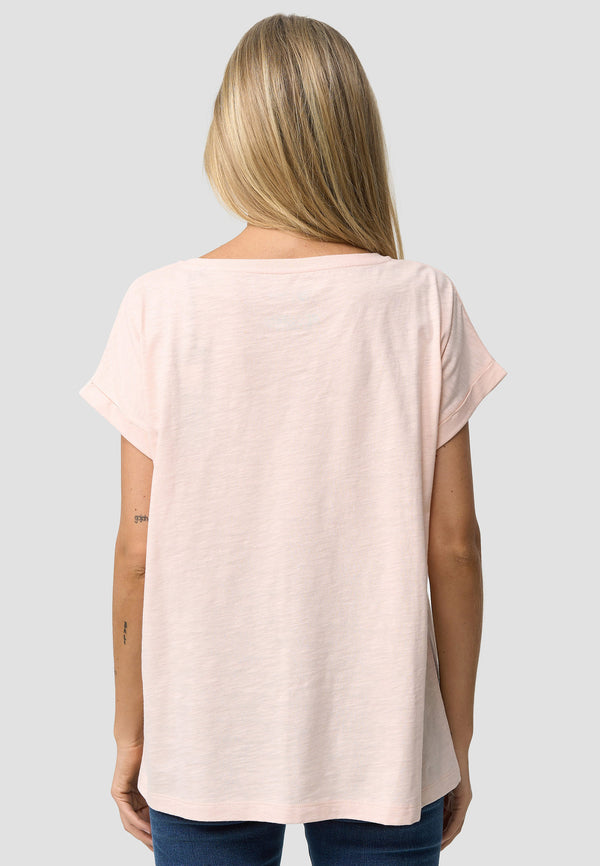 Recovered Clothing NFL 66 Miami Dolphins Pink Womens Boyfriend T-Shirt