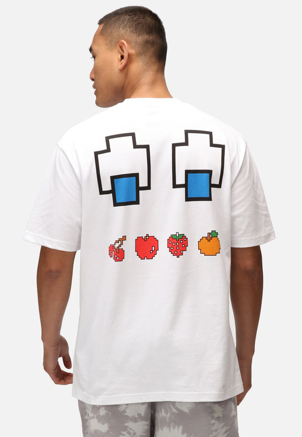 Recovered Clothing Pac Man Fruit Eyes White Relaxed T-Shirt