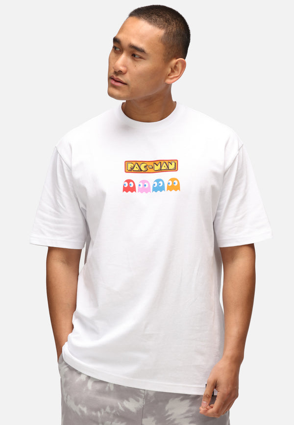 recovered clothing Pac Man Fruit Eyes White Relaxed T-Shirt recovered clothing Pac Man Fruit Eyes White Relaxed T-Shirt