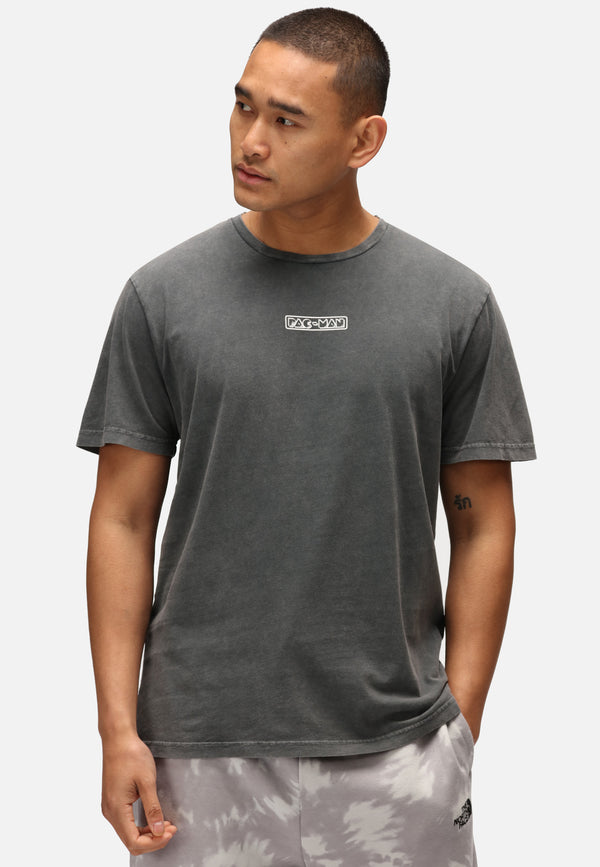 Recovered Clothing Pac Man Score Board Washed Black T-Shirt