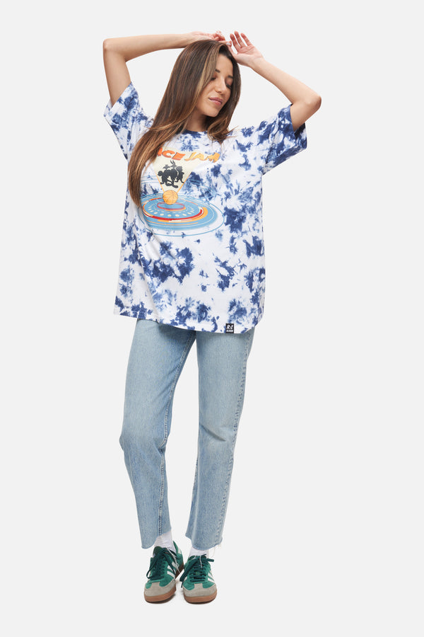 Recovered Clothing Space Jam New Legacy Blue Tie-Dye Relaxed T-shirt By Recovered