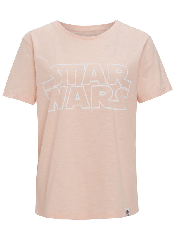 Recovered Clothing Star Wars Classic Logo Pink Fitted T-Shirt