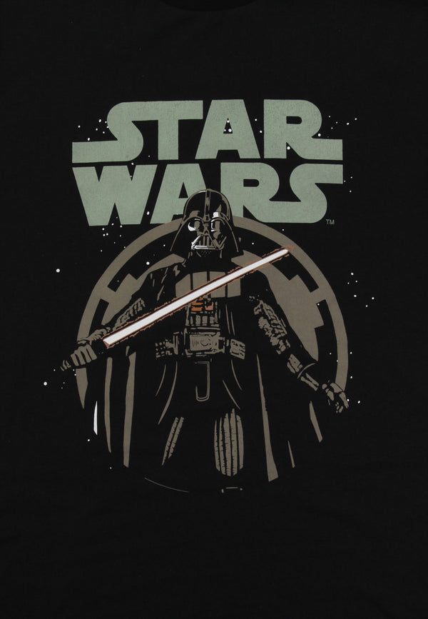 Recovered Clothing Star Wars Darth Vader Lightsaber Black T-Shirt
