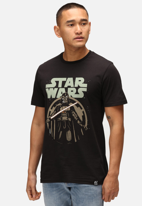 recovered clothing Star Wars Darth Vader Lightsaber Black T-Shirt