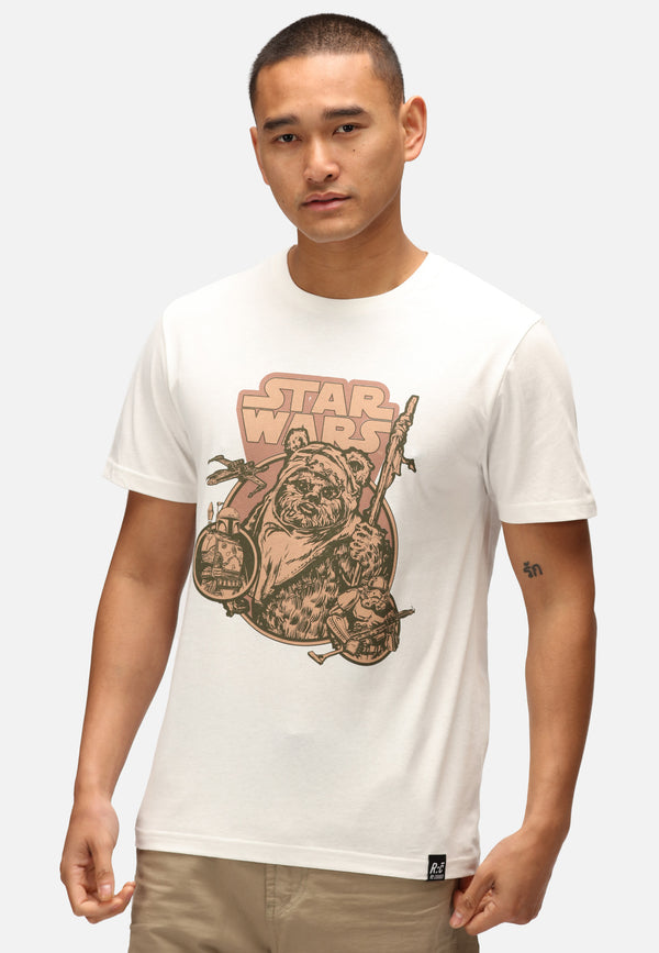 recovered clothing Star Wars Ewok Chest Print Ecru T-Shirt