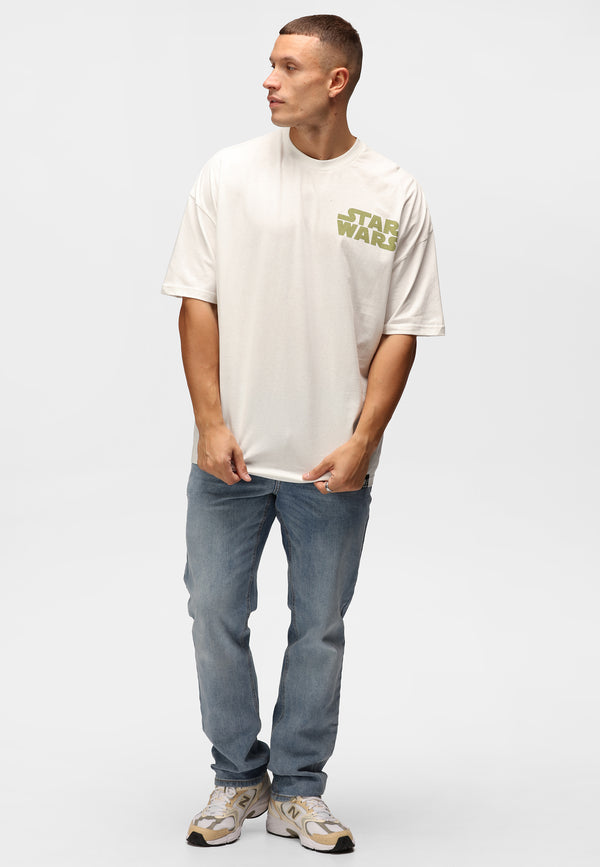 Recovered Clothing Star Wars Icon Sketch Group Print Ecru Oversized T-Shirt