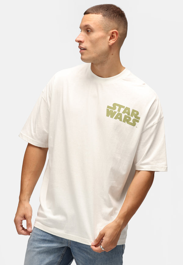 recovered clothing Star Wars Icon Sketch Group Print Ecru Oversized T-Shirt