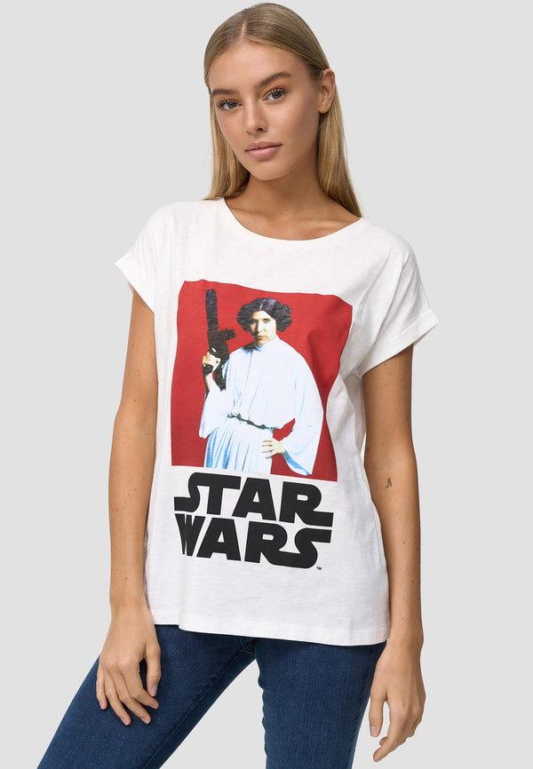 recovered clothing Star Wars Princess Leia Photography Ecru Womens Boyfriend T-Shirt