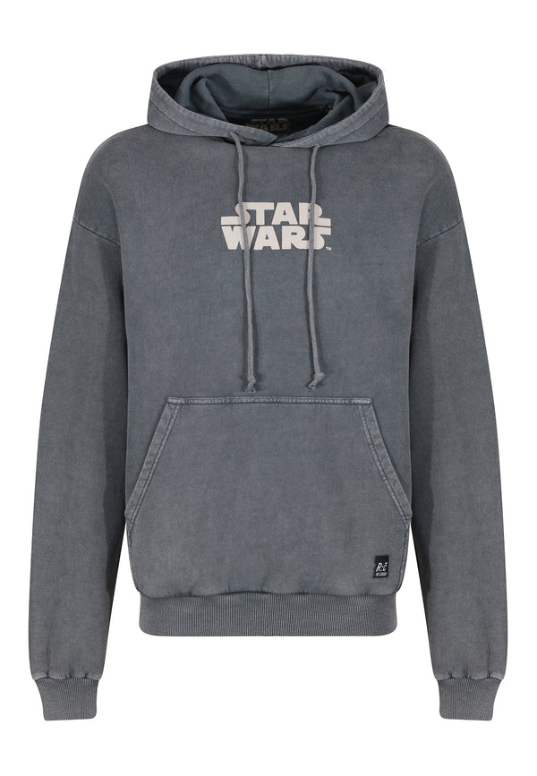 Recovered Clothing Star Wars Ship Battle Washed Black Hooded Sweatshirt