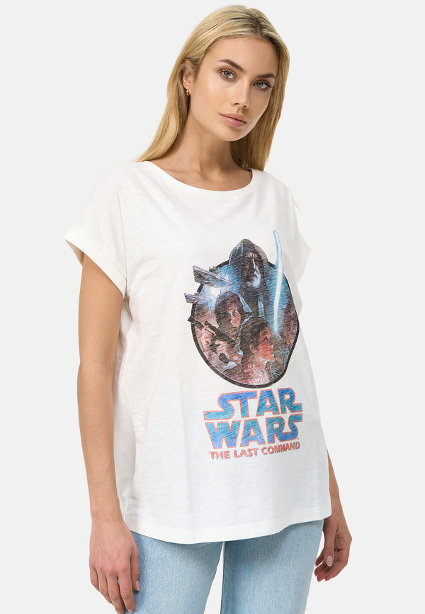 recovered clothing Star Wars The Last Command Ecru Womens Boyfriend T-Shirt