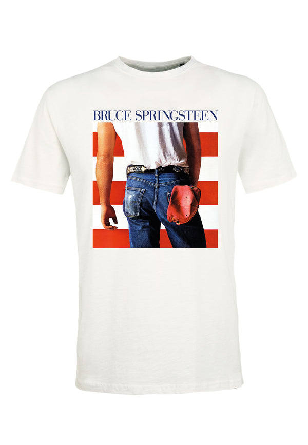 Recovered Clothing Unisex Bruce Springsteen Pixel Ecru Relaxed T-shirt