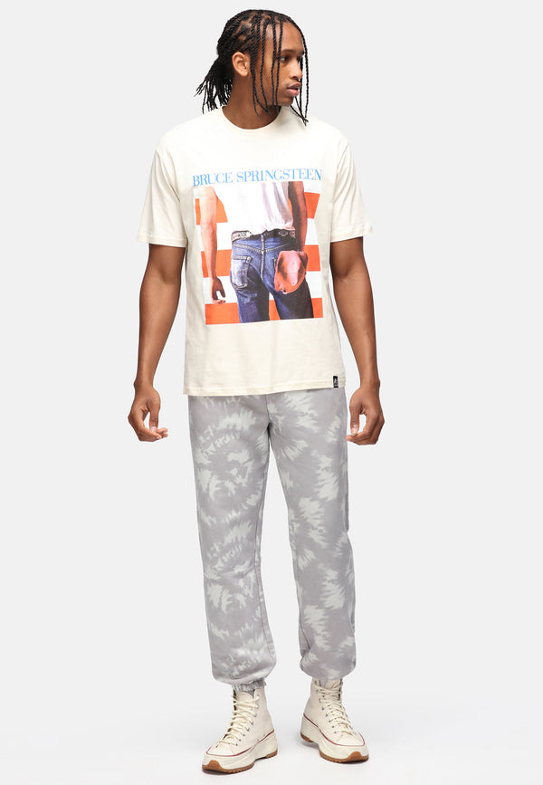 Recovered Clothing Unisex Bruce Springsteen Pixel Ecru Relaxed T-shirt