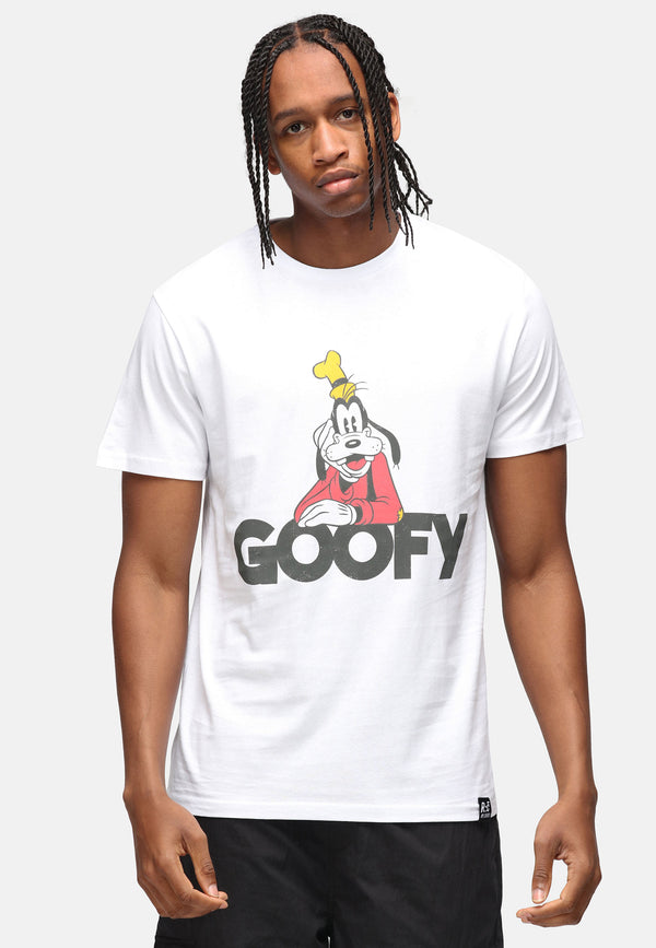 recovered clothing Unisex Disney Goofy Text White Core T-shirt