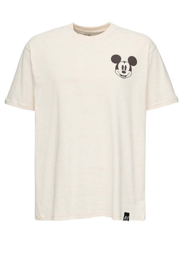 Recovered Clothing Unisex Disney Mickey Mouse Spirit Of Tiger Ecru Relaxed T-shirt