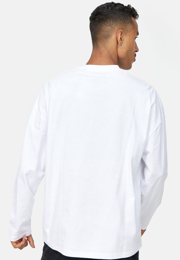 Recovered Clothing Unisex Ice T What Ya Wanna Do Retro Oversized L/S White T-Shirt