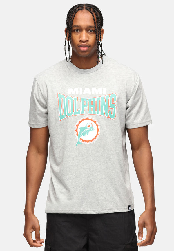recovered clothing Unisex NFL Dolphins 66 Grey Marl Relaxed T-shirt recovered clothing Unisex NFL Dolphins 66 Grey Marl Relaxed T-shirt