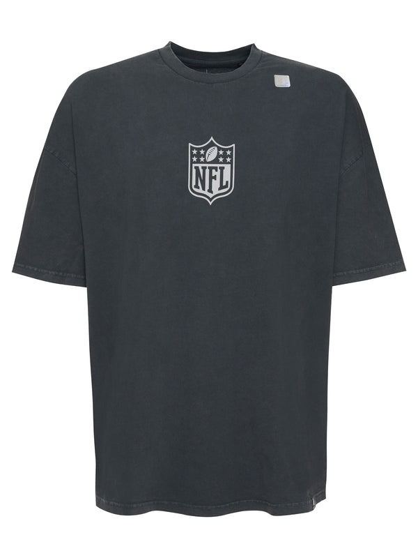 Recovered Clothing Unisex NFL Los Angeles Rams Oversized Washed Black T-Shirt