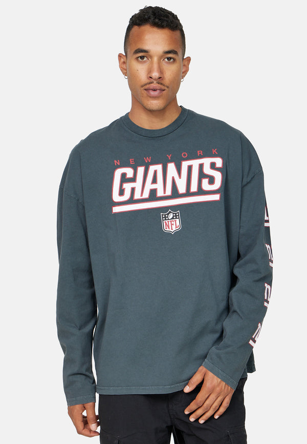 recovered clothing Unisex NFL New York Giants Oversized L/S Washed Black T-Shirt