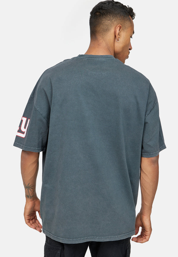 Recovered Clothing Unisex NFL New York Giants Oversized Washed Black T-Shirt